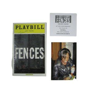 Fences Playbill 2010 Cort Theatre Viola Davis Signed Photo Washington Opening